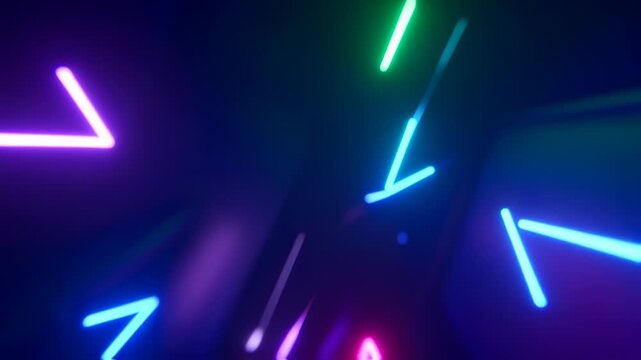 Abstract background featuring neon streaks and geometric shapes in a vibrant, color-blended aesthetic