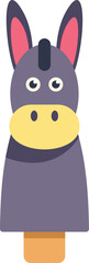 Fototapeta premium Purple donkey ice cream pop on a stick, offering a fun frozen dessert