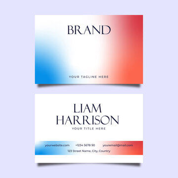 Gradient elegant business card gradient abstract business card colorful gradient business card