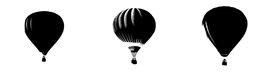 Obraz premium Elevated in the Sky: A Hot Air Balloon Silhouette