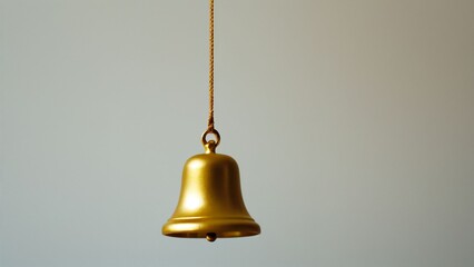 Obraz premium Golden Bell of Silence on Minimal Background