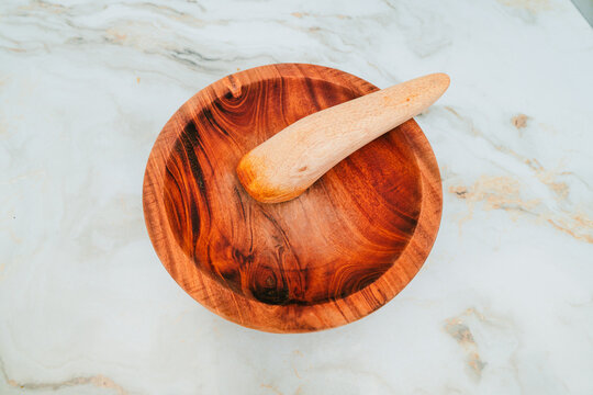 Indonesian Cobek and Ulekan Kitchen Tool Studio Shot