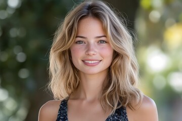 Naklejka premium Smiling and exuding confidence.