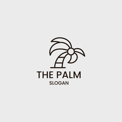 Palm logo style icon design template vector illustration