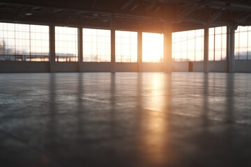 柔らかな自然光とコピースペースを備えた映画のような雰囲気の空っぽのインテリア