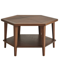 Vintage Wooden Table and Chair &ndash; Small Antique Furniture Isolated on White