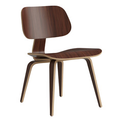 Modern Black Chair Isolated on White &ndash; Stylish Office and Home Furniture Design