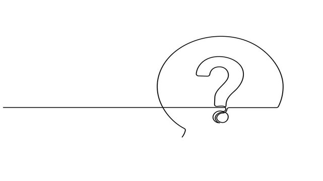 Animated self drawing of continuous line draw Quick tips. Animated self drawing question mark and speech bubble. Full length one line animation