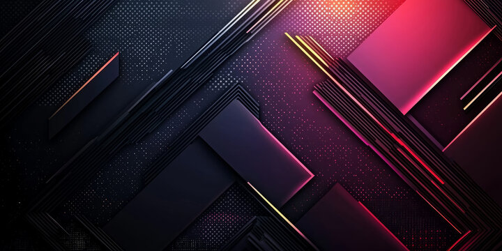 Dark futuristic background with arrows in smooth metallic gradient, modern geometric background