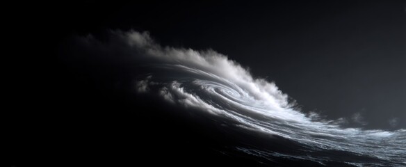 Obraz premium powerful typhoon is nearing coastal zones with intense winds and rainfall