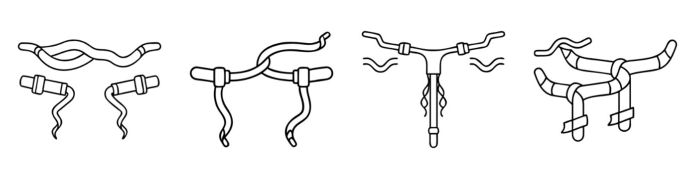 Stylized artistic rendering of phylacteries, religious Jewish objects, black outlines, white background