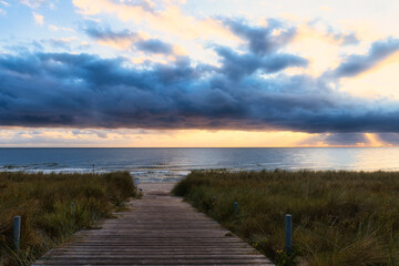 Coastal landscape on the island of Usedom in the Baltic Sea

