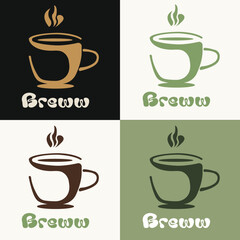 Obraz premium Coffee cup icons, Coffee Logo, Logos, Cup Set, Variation