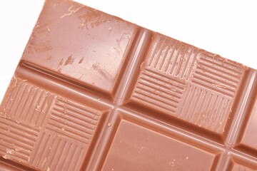chocolate on white background 
