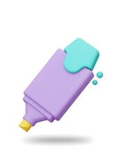 パステルカラーマーカー ３Dイラスト