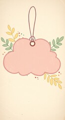雲型タグ 植物モチーフ テンプレート