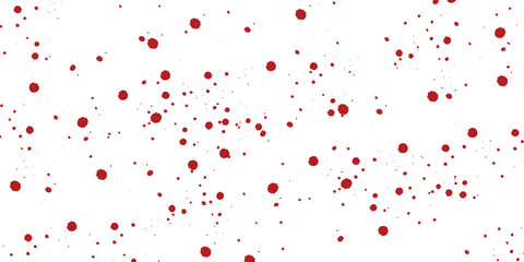 Red paint splatters on a transparent background for design elements
