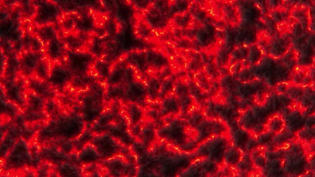 Hot red lava swirling in hypnotic patterns motion hell background. Dynamic fiery lava fluid- Molten lava It's bubbling like boiling water. Molten lava flow and bright fiery bursts animation.