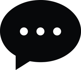 Fototapeta premium Speech Bubble Chat Icon with Ellipsis for Communication