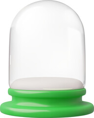 Obraz premium Snowglobe empty glass dome vector illustration