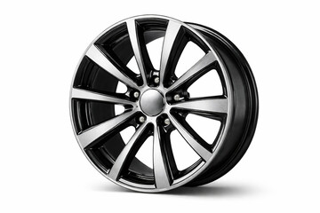 Obraz premium Car Metal Disc Rims Isolated on White Background