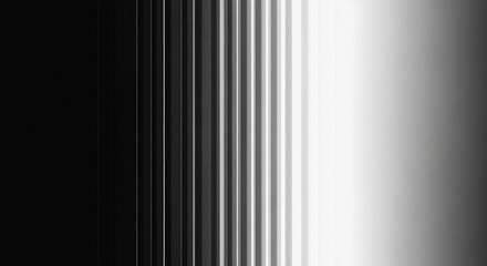 Obraz premium Abstract Vertical Bars Progressing Across a Brightening Grayscale Spectrum with a Dynamic Digital Glow