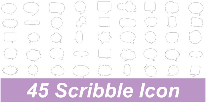 Black speech bubble collection. Set of speech bubble. Speech bubble comic
