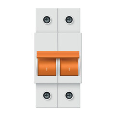 Illustration of electrical fuse on white background showing the parts and structure of the fuse, suitable for technical applications and educational purposes.