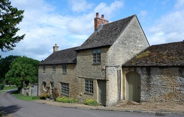 Picturesque village of Duddington in Northamptonshire  