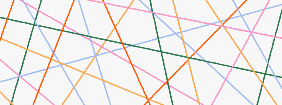 Line abstract string with pattern thread geometric and random straight texture. Mess messy scribble with yarn chaotic chaos and vector angle background. Drawing gradation line with isolated.