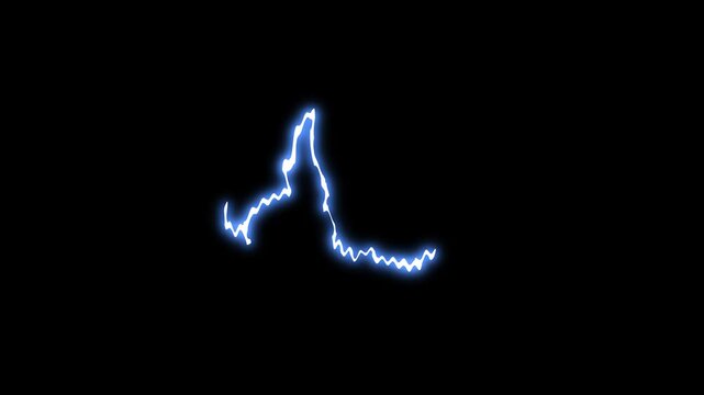 Cartoon comic lightning energy lines, neon glow electric sparks and spikes animation collection, dynamic elemental explosions and advanced combined electric charges, alpha channel motion graphics. 4k