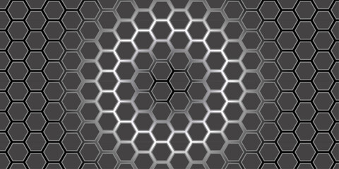 Rusty metal hexagon grid background
