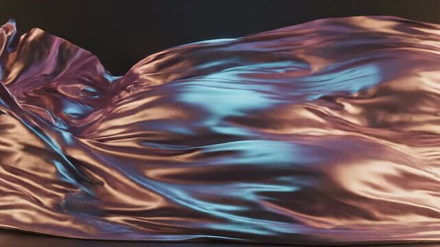 An intense metallic reflection of a blazing pearl shimmer with a powerful silk billow motion