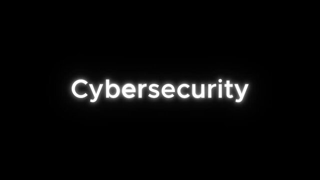 A video about cybersecurity with a black background and white text