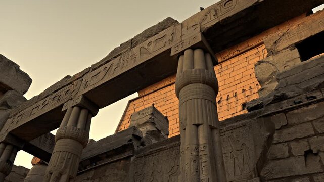 Originally a sanctuary for the goddess Mut built by Amenhotep III, this chamber was transformed during the Roman Tetrarchy (late 3rd century CE) into a cult center for the emperors.