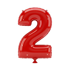 赤い数字２のバルーンが輝くイメージ