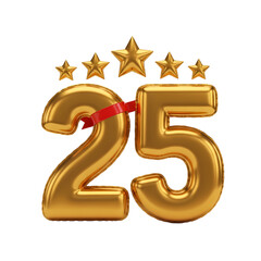 輝く星と数字の豪華な装飾イメージ