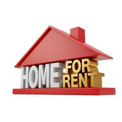 不動産賃貸住宅の魅力的な赤い屋根のアイコン