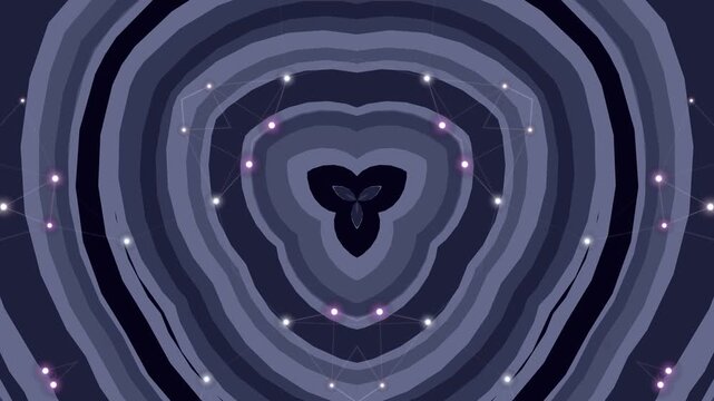 Abstract Heart Shapes with Concentric Rings.