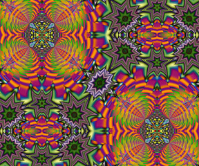 Computer generated abstract colorful fractal artwork