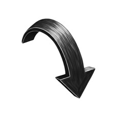 曲線を描く黒い矢印が示す方向