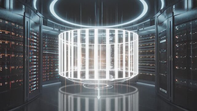server rack with data storage
