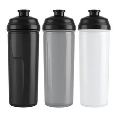 Obraz premium Three shaker bottles isolated on transparent background