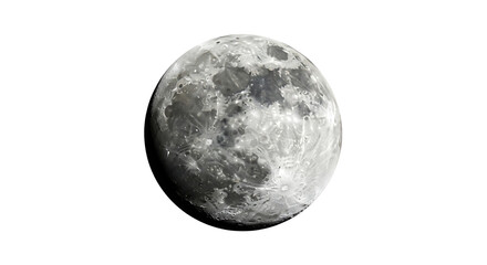 Naklejka premium Full Moon Isolated Transparent Background High Resolution Lunar Surface