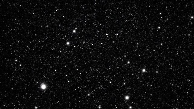 Numerous sparkling stars shine brightly in dark cosmic night sky