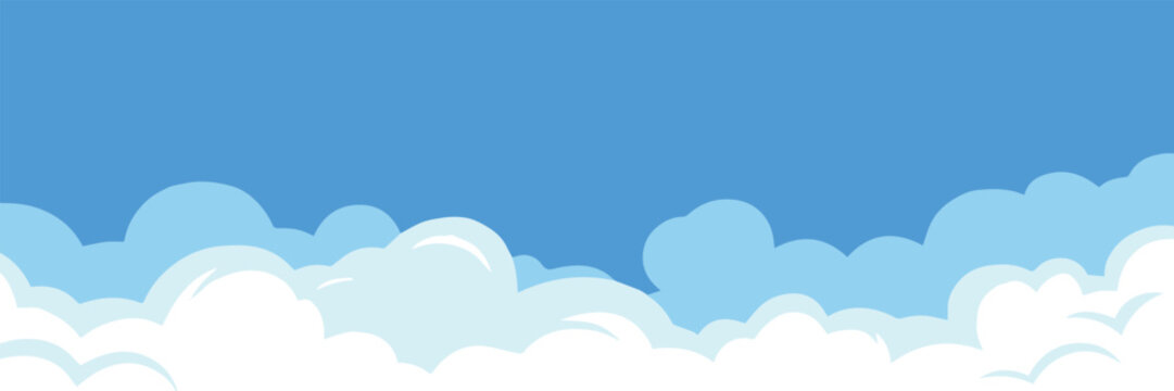 clouds seamless sky pattern vector background for web and print