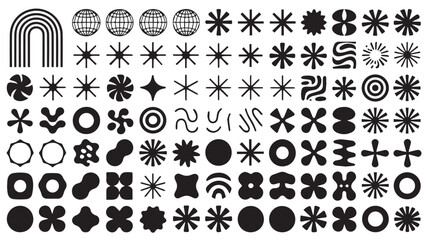 Fototapeta premium Modern Abstract Geometric Vector Shapes Collection for Graphic Design Elements
