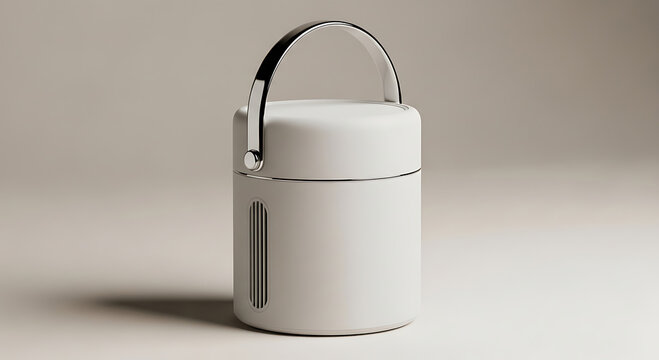 Purificador de aire minimalista con asa negra