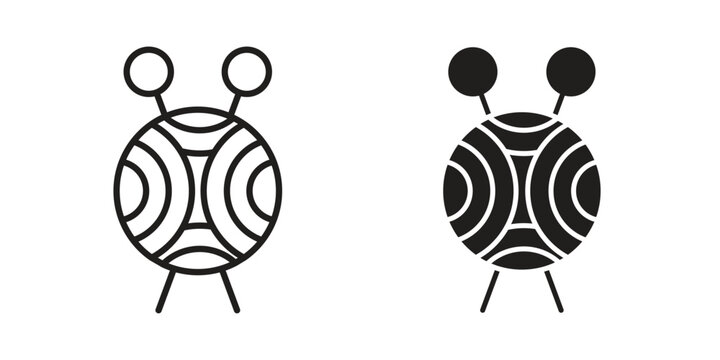 Crochet icon in a simple, black and white style.