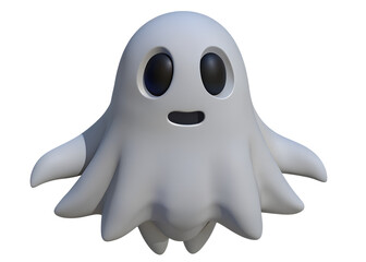 Obraz premium Floating White Sheet Ghost Spooky Halloween Isolated on Transparent Background